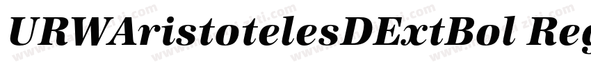 URWAristotelesDExtBol Regular Versi字体转换